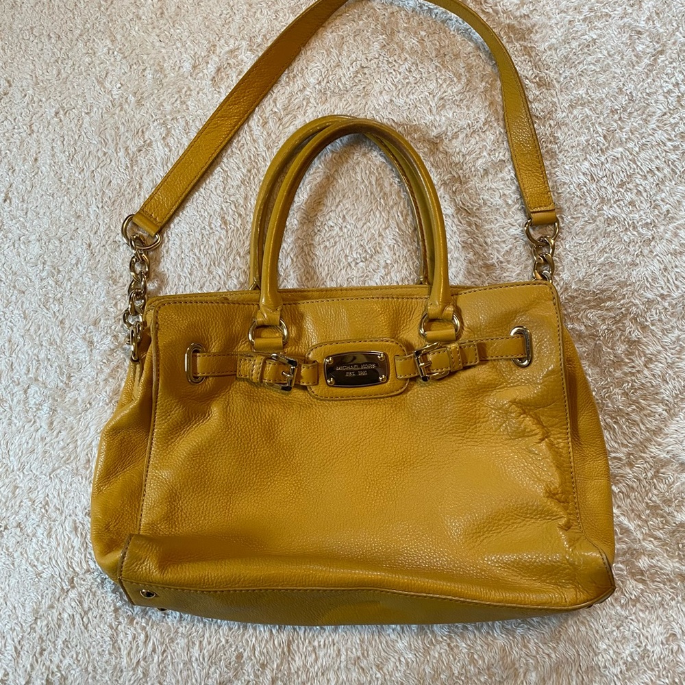 Michael Kors Yellow Leather Bag